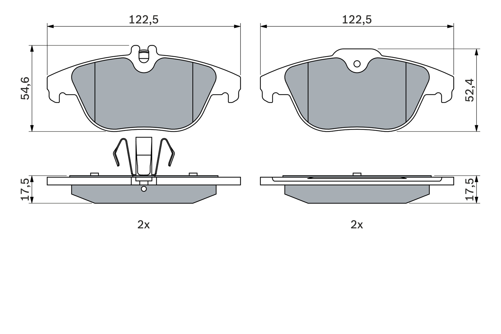 Mercedes W207 E 250 BlueTec Fren Balatası Arka | BOSCH 0986494162