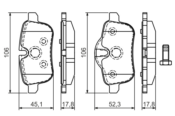 BMW E85 Z4 M3.2 Fren Balatası Arka | BOSCH 0986494450