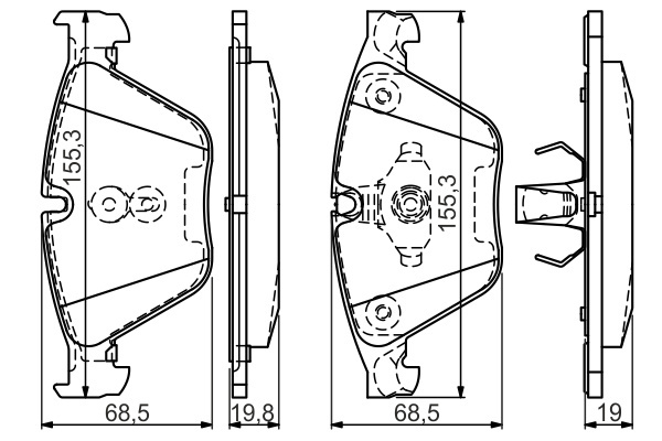 BMW F10 525d Fren Balatası Ön | BOSCH 0986494549