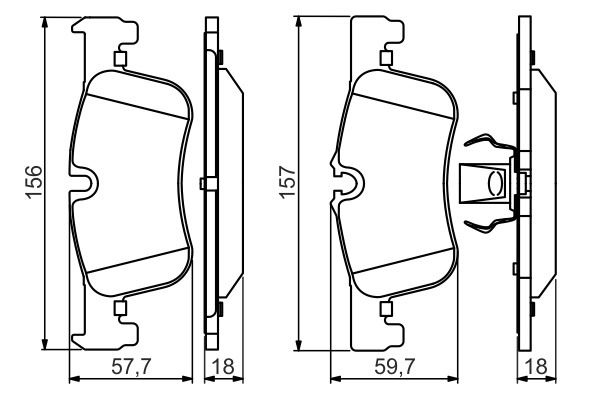 BMW F22 218d Fren Balatası Ön | BOSCH 0986494561