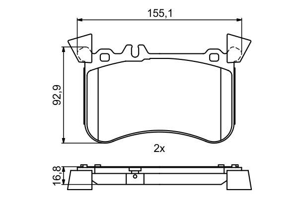Mercedes W117 AMG CLA 45 Fren Balatası Ön | BOSCH 0986495398