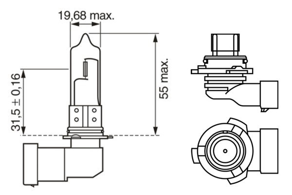 BMW E90 3 Serisi Sis Farı Ampulü | BOSCH 1987301063