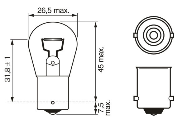 BMW E34 5 Serisi Fren Lambası Ampulü | BOSCH 1987302280