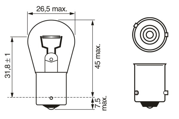 BMW E36 Z3 Ön Sinyal Lambası Ampulü | BOSCH 1987302812