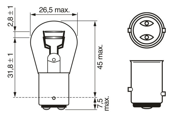 BMW E36 3 Serisi Arka Lambası Ampulü | BOSCH 1987302814