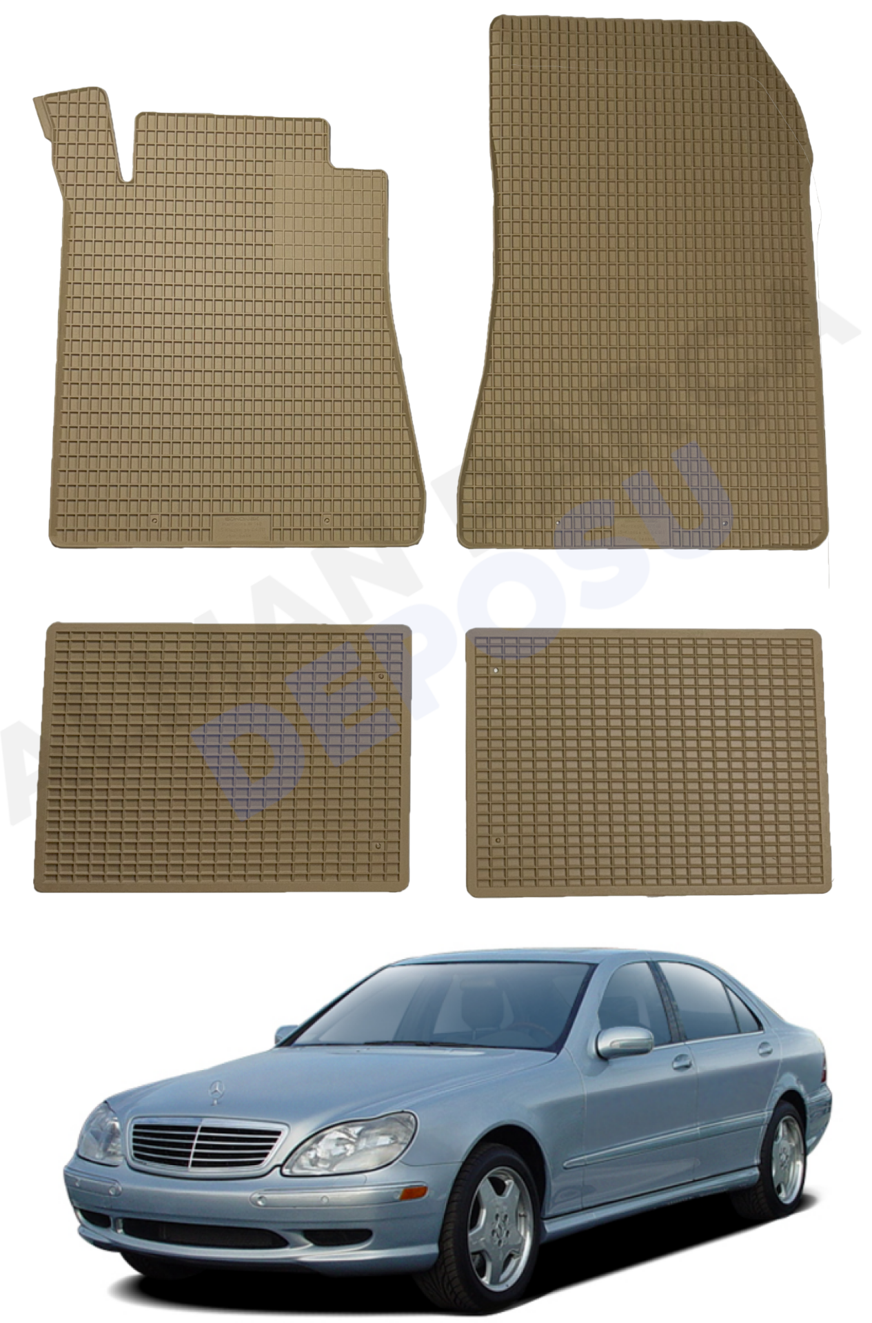 Mercedes S Serisi 1998-2005 W220 Lastik Paspas Bej Koku Yapmaz Orijinal Kesim Schönek