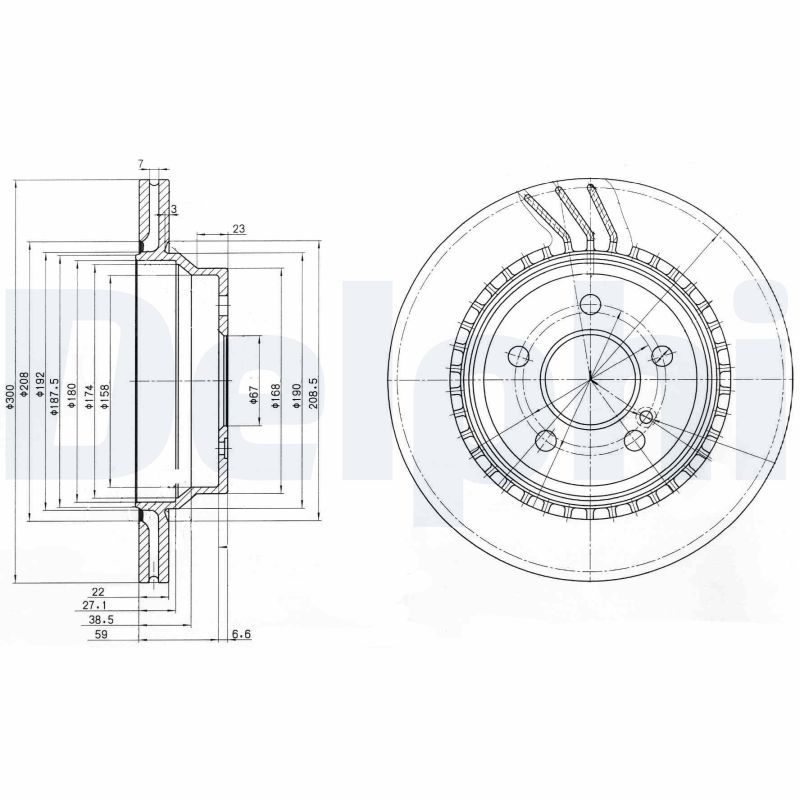 Mercedes W212 Fren Diski Ön Havalı 300mm | DELPHI BG3758