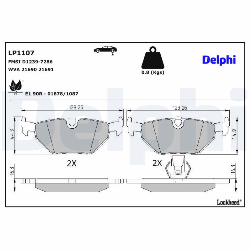 BMW 5 Serisi E39 Fren Balatası Arka | DELPHI LP1107