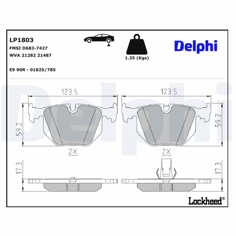 BMW 3 Serisi E46 Fren Balatası Arka | DELPHI LP1803