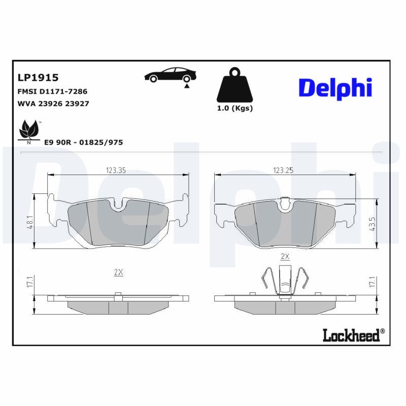 BMW X3 Serisi F25 Fren Balatası Arka | DELPHI LP1915
