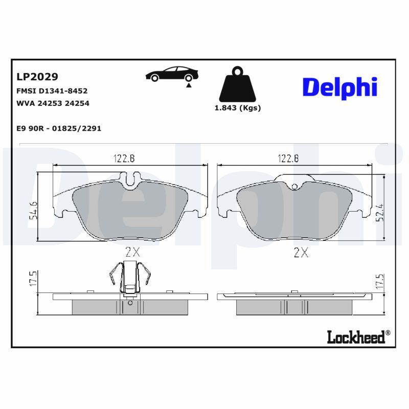 Mercedes W204 Fren Balatası Arka | DELPHI LP2029