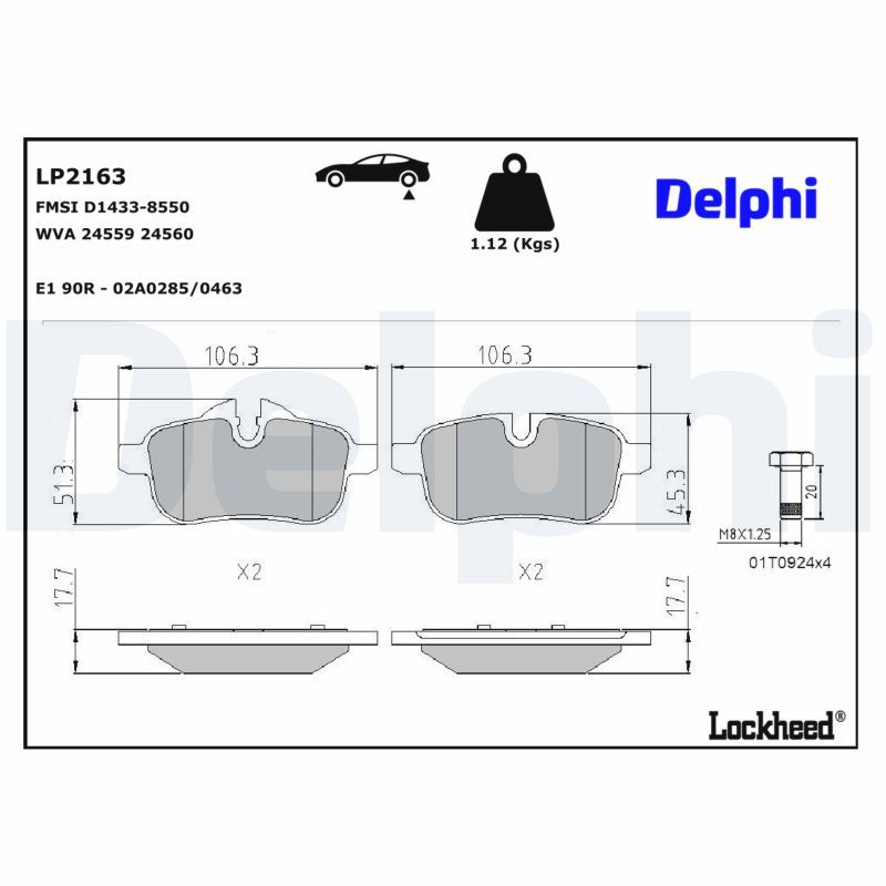BMW Z4 Serisi E89 Fren Balatası Arka | DELPHI LP2163