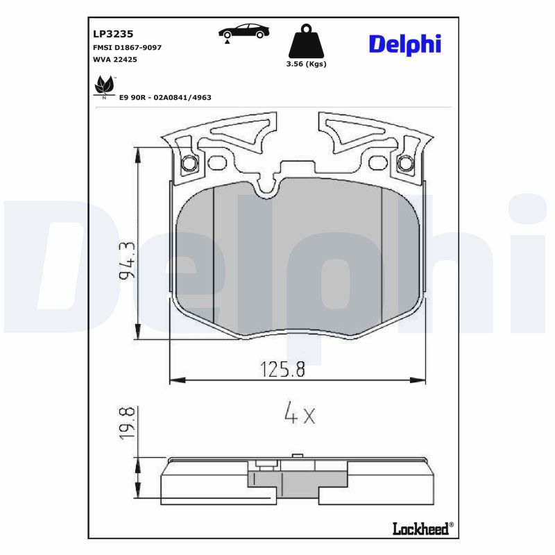 BMW X7 Serisi G07 Fren Balatası Ön | DELPHI LP3235