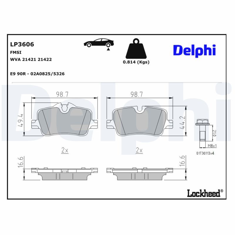 BMW 3 Serisi G21 Fren Balatası Arka | DELPHI LP3606