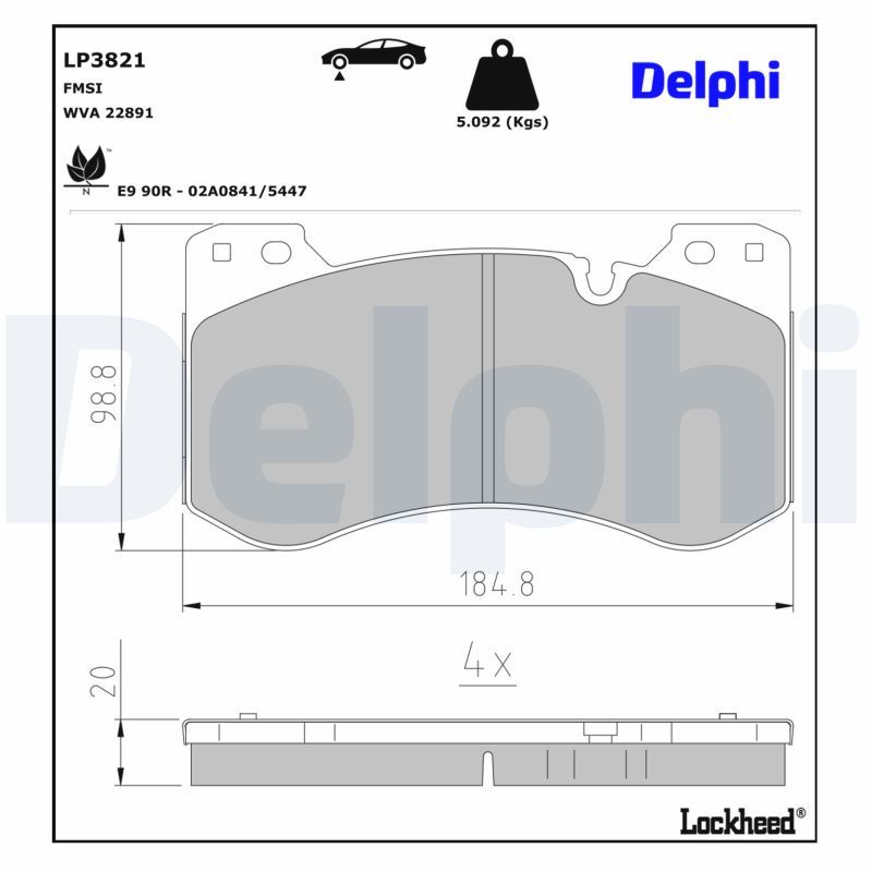 BMW 4 Serisi G22 Fren Balatası Ön | DELPHI LP3821