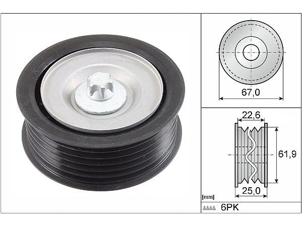 Mercedes C Serisi W204 C 250 V Kayış Gergi Rulmanı | INA 532 0866 10