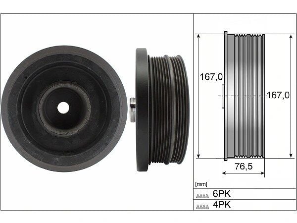 BMW 3 Serisi E90 320 d Efficient Dynamics Krank Kasnağı | INA 544 0082 10