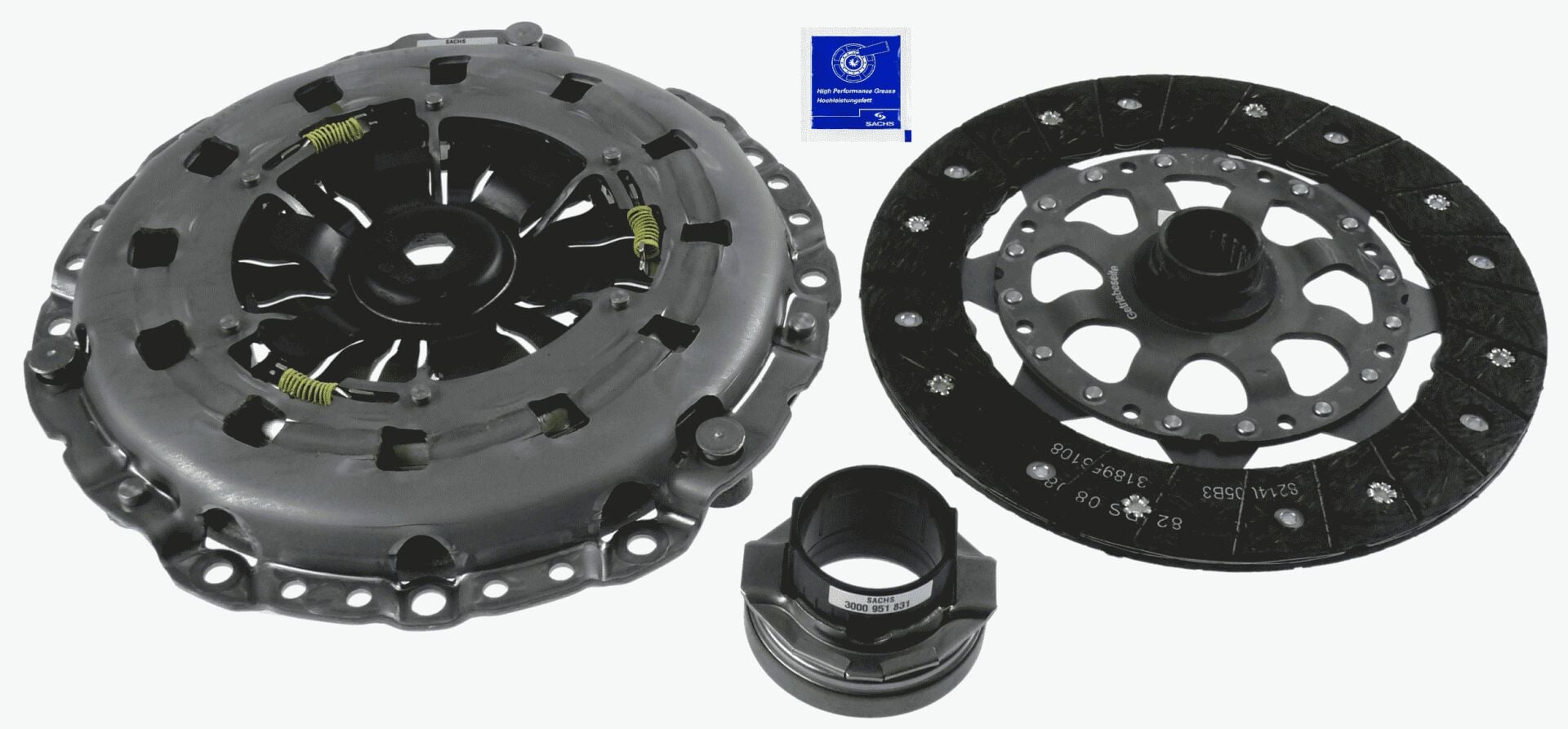 BMW 3 Serisi E46 318 ti N46 Debriyaj Seti + Rulman | SACHS 3000 951 831