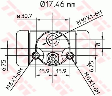 Mercedes A Serisi W168 A 140 M166 Arka Wheel Brake Cylinder | TRW BWA130