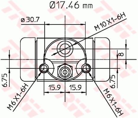 Mercedes A Serisi W168 A 160 M166 Arka Wheel Brake Cylinder | TRW BWA130