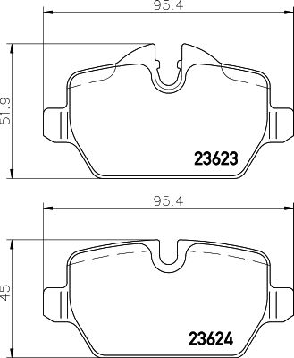 BMW 3 Serisi E90 Fren Balatası Arka | HELLA 8DB 355 011-271