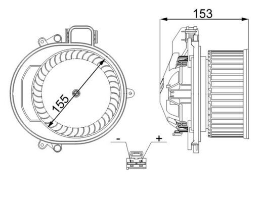 BMW 4 Serisi F32 B46 Kalorifer Motoru | MAHLE AB 257 000S