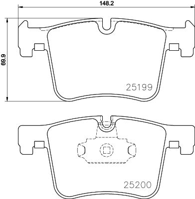 BMW X3 Serisi F25 Fren Balatası Arka | HELLA 8DB 355 015-781