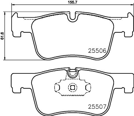 BMW 3 Serisi G21 Fren Balatası Arka | HELLA 8DB 355 019-771