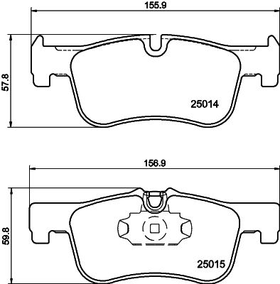 BMW 2 Serisi F22 Fren Balatası Arka | HELLA 8DB 355 020-201