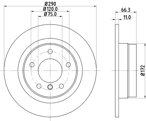 BMW 2 Serisi F22 Fren Diski Havasız Arka | HELLA 8DD 355 129-731