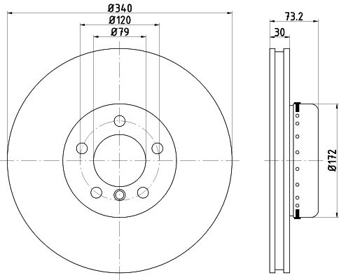 BMW 1 Serisi F20 Fren Diski İki Parçalı Ön | HELLA 8DD 355 120-811