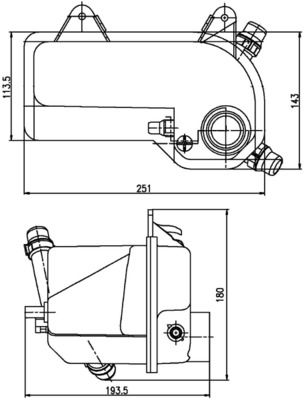 BMW 3 Serisi E36 M54 Su Deposu | MAHLE CRT 204 000S