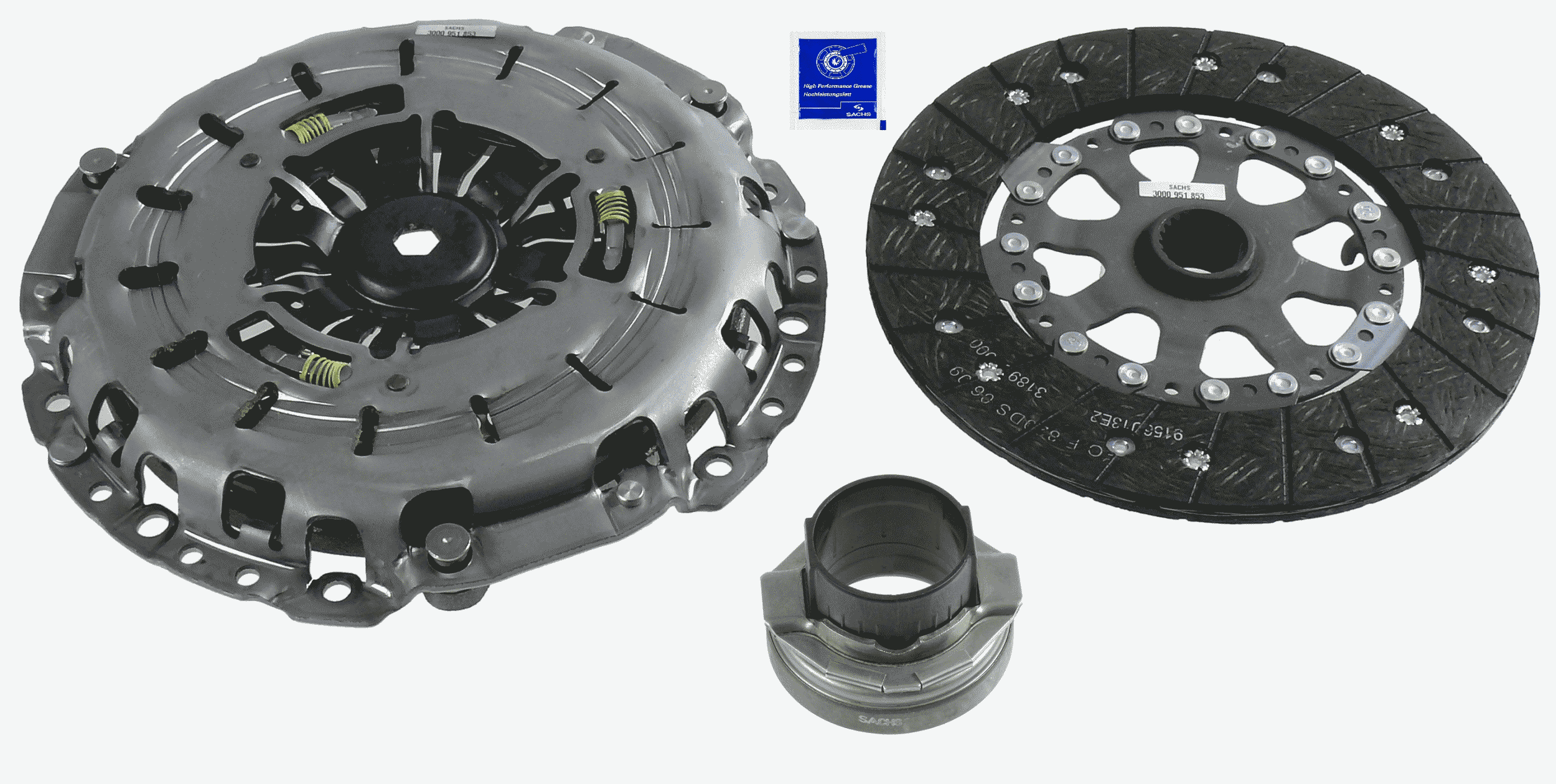 BMW 3 Serisi E46 320 i Debriyaj Seti + Rulman | SACHS 3000 951 853