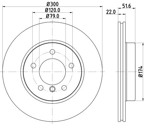 BMW 3 Serisi E46 Fren Diski Havalı Ön | HELLA 8DD 355 127-391