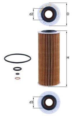 BMW 1 Serisi E87 118d M47 Yağ Filtresi | MAHLE OX 368D1