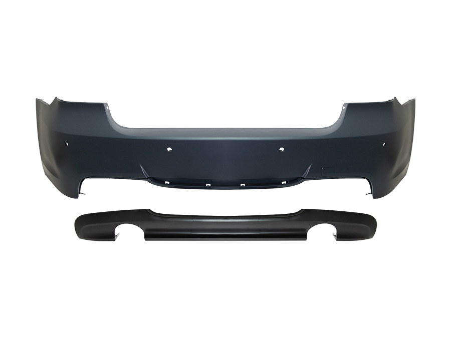 BMW 3 Serisi E90 2004-2012 M-Tech- 335i Komple Tampon Arka PDC'li Çift Egzoz Çıkışlı | WENDER BA51128041139S2