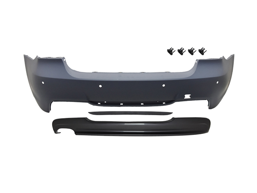 BMW 3 Serisi E90 2004-2012 M-Tech Komple Tampon Arka PDC'li Çift Egzoz Çıkışlı | WENDER BA51128041139S1
