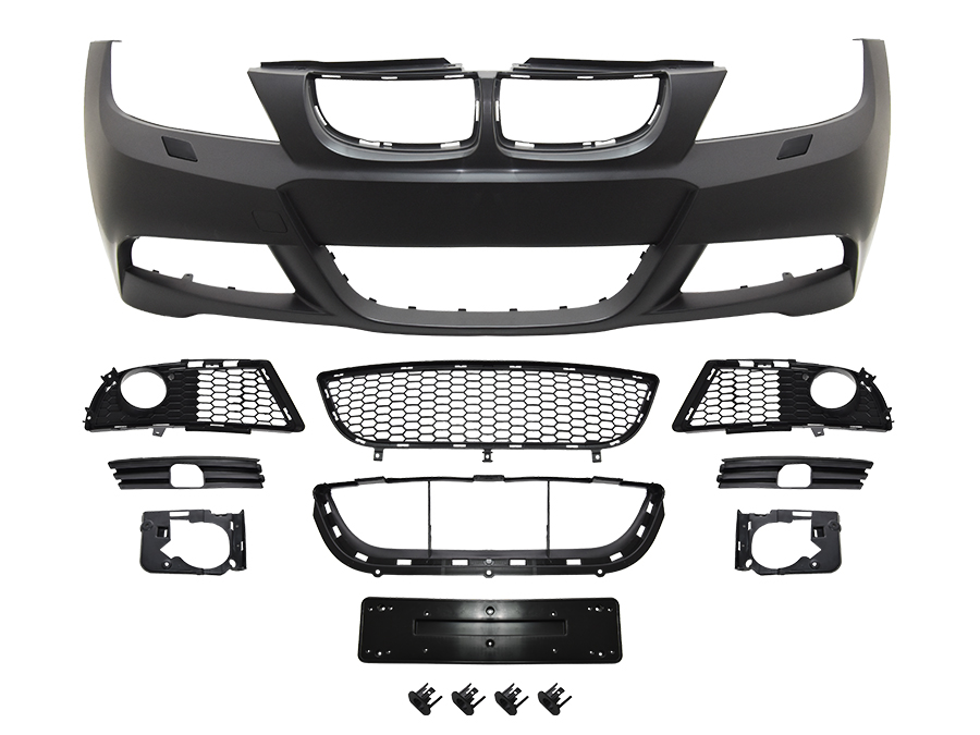 BMW 3 Serisi E90 2004-2012 M-Tech Komple Tampon Ön Far Yıkamalı | WENDER BA51118041131S1