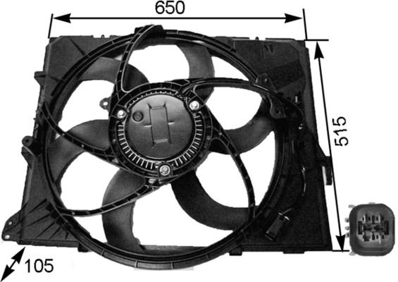 BMW 3 Serisi E90 N43 Fan Pervanesi | MAHLE CFF 264 000S