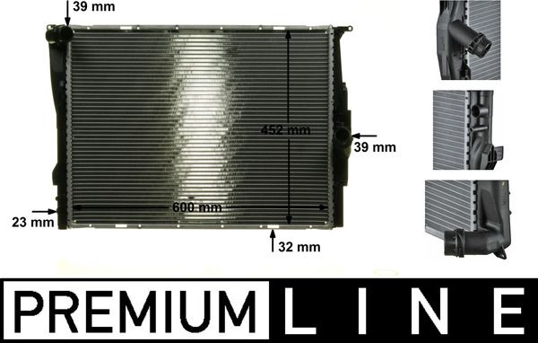 BMW 3 Serisi E90 N43 Su Radyatörü | MAHLE CR 1090 000P