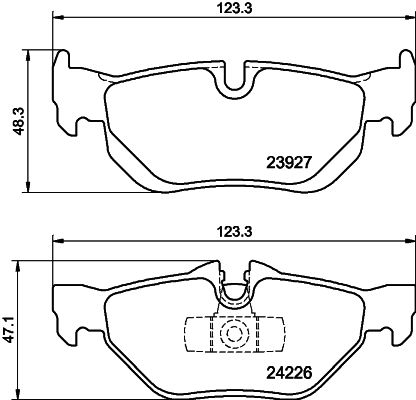 BMW 3 Serisi E90 Fren Balatası Arka | HELLA 8DB 355 011-301