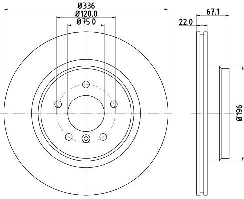 BMW X1 Serisi E84 Fren Diski Havalı Ön | HELLA 8DD 355 111-961