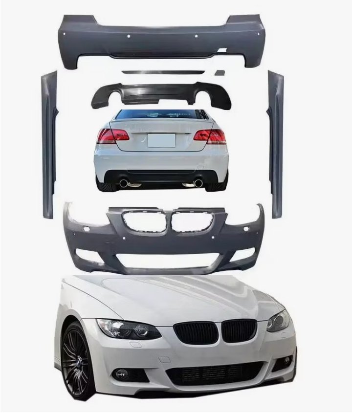 BMW 3 Serisi E92 2005-2013 M-Tech Gövde Kiti Far Yıkamalı PDC'li Ön/Arka Çift Egzoz Çıkışlı Marşpiyeli | WENDER BA0922105