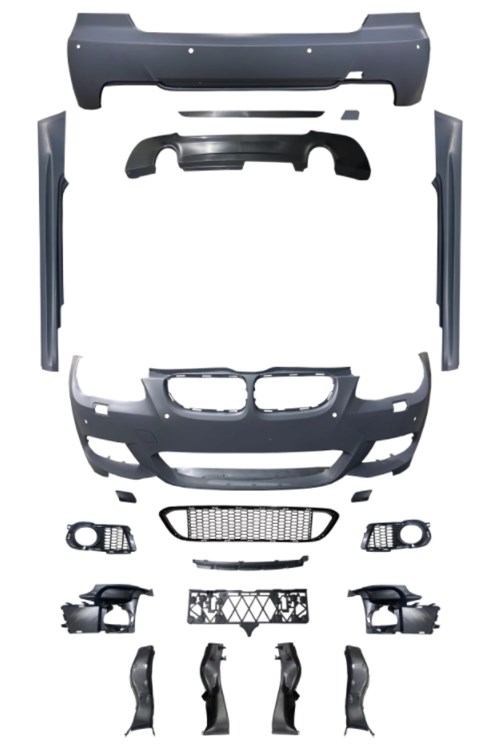 BMW 3 Serisi E92 2005-2013 M-Tech Gövde Kiti Far Yıkamalı PDC'li Ön/Arka Çift Egzoz Çıkışlı Marşpiyeli | WENDER BA0922106