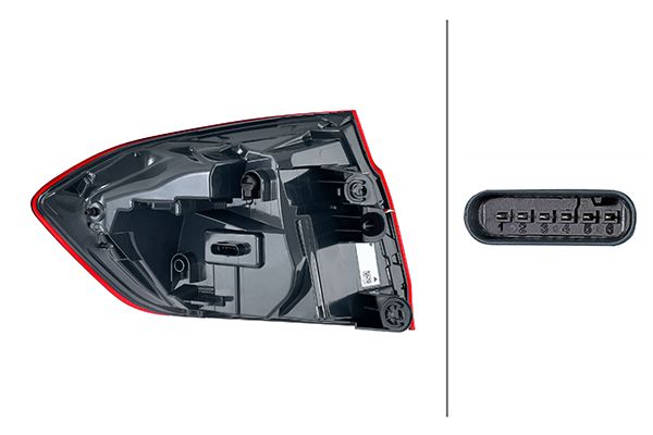 BMW 3 Serisi F30 Stop Lambası LED Sağ | HELLA 2SD 012 147-421