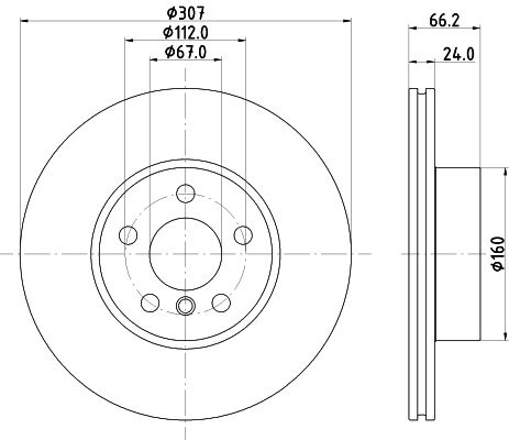 BMW 3 Serisi G21 Fren Diski Havalı Ön | HELLA 8DD 355 133-801