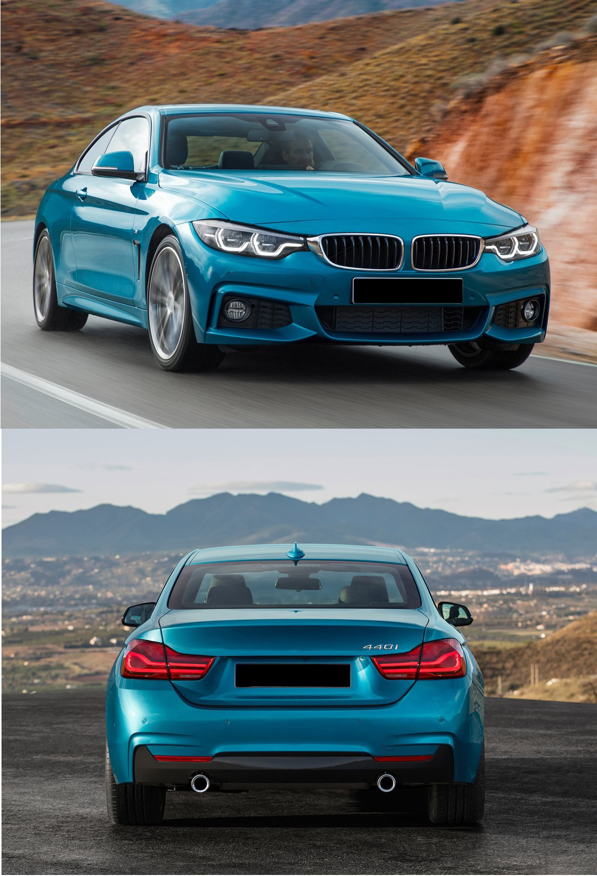 BMW 4 Serisi F32 2013-2018 M-Tech Gövde Kiti Far Yıkamalı PDC'li Ön/Arka Çift Egzoz Çıkışlı Marşpiyeli | WENDER BA0322101