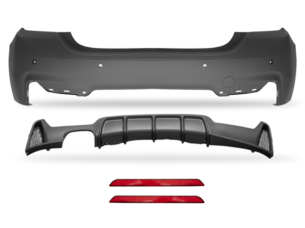 BMW 4 Serisi F32 2013-2018 M-Tech Komple Tampon Arka PDC'li Çift Egzoz Çıkışlı | WENDER BA51128060889S1