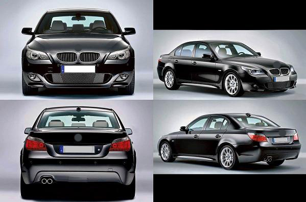 BMW 5 Serisi E60 2001-2010 M-Tech Gövde Kiti Far Yıkamalı PDC'li Ön/Arka 18mm Çift Egzoz Çıkışlı Marşpiyeli | WENDER BA0602102