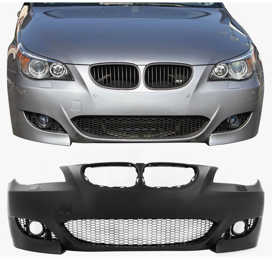 BMW 5 Serisi E60 2001-2010 M5-STYLE Komple Tampon Ön Far Yıkamalı Sis Delikli | WENDER BA51117899050S1